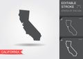 Stylized map of the U.S. state of California vector illustration Royalty Free Stock Photo