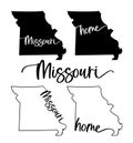 Stylized map of the U.S. State of Missouri vector illustration