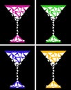 Stylized martini glass