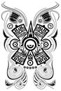 Stylized Mayan symbol - tattoo - vector