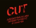 Stylized Modern Cut Abstract Font Set