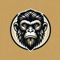 a stylized monkey head Royalty Free Stock Photo
