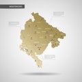 Stylized Montenegro map vector illustration.