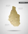 Stylized Montserrat map vector illustration.