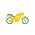 Stylized motorcycle illustration. Colorful vector of a retro bike for design Royalty Free Stock Photo