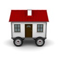 Stylized motorhome on a white background