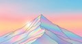 A stylized mountain drawing features smooth, flowing lines creating the peaks a Royalty Free Stock Photo