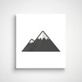Stylized mountains, featuring sharp, triangular peaks with snow Royalty Free Stock Photo