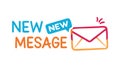 Stylized New Message Alert: Modern Mail Notification, vector design Generative AI Royalty Free Stock Photo