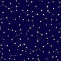 Stylized night sky seamless pattern.