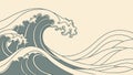 Stylized Ocean Wave: Dynamic Marine Element, vector design Generative AI Royalty Free Stock Photo