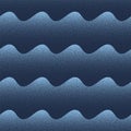 Stylized Oceanic Waves Seamless Pattern Trend Vector Blue Abstract Background Royalty Free Stock Photo