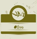 Stylized olive label