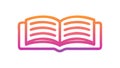 Stylized Open Book Icon with Orange Gradient Text, vector design Generative AI Royalty Free Stock Photo