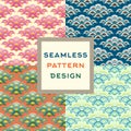 Stylized oriental ornament seamless pattern