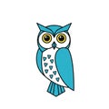 Is set against a plain white background, emphasizing the owl s bold Royalty Free Stock Photo