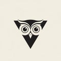 Stylized owl logo set against a Royalty Free Stock Photo