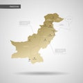 Stylized Pakistan map vector illustration.