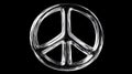 Stylized peace symbol on a dark background Royalty Free Stock Photo