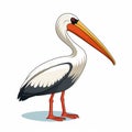 Stylized Pelican Character: Bold, Expressive, And Vibrant