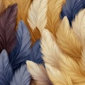 Stylized Pelican Feathers Wallpaper In Vibrant Colors