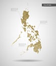 Stylized Philippines map vector illustration.