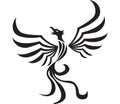 Stylized phoenix tattoo Royalty Free Stock Photo