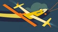 Stylized Plane Icon with Contrail, Landing Gears Retracted.