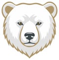 Stylized polar bear face illustration Royalty Free Stock Photo