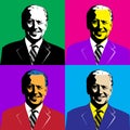 Stylized portrait illustration of Joe Biden, 47th Vice President of the United States, based on public domain image Royalty Free Stock Photo