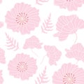 Stylized poppy pattern. Vector seamless texture.