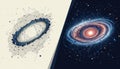 Precise Cosmic Design M81 M82 Rendered as Vector Art Royalty Free Stock Photo