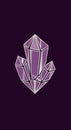 Stylized Purple Crystal Cluster Illustration Royalty Free Stock Photo