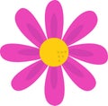 Stylized purple flower highlighted, flower design