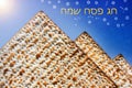 Stylized pyramid of matzo