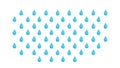 Stylized Raindrop Motif Seamless Pattern, vector design Generative AI Royalty Free Stock Photo