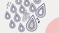 Stylized Raindrop Pattern: Abstract Water Elements, vector design Generative AI Royalty Free Stock Photo
