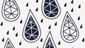Stylized Raindrops Pattern, Abstract Weather Motif Background, vector design Generative AI Royalty Free Stock Photo