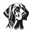 Stylized Realism Weimaraner Dog Face Laser Cut File