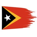 Stylized representation of the flag of Timor-Leste. Features a black triangle with a white Royalty Free Stock Photo