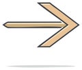 Stylized right arrow icon vector illustration pointing forward. Symbol for direction, navigation, and progress Royalty Free Stock Photo