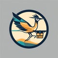 Roadrunner Courier Service Logo for Fast Delivery Royalty Free Stock Photo