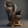 stylized soft chair. long back chair