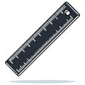 Stylized Ruler Illustration for Measuring and Drafting Projects Royalty Free Stock Photo