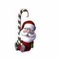 Stylized Santa with Candy Cane