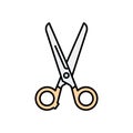 Stylized Scissors Icon Royalty Free Stock Photo