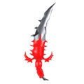Stylized scorpion illustration isolated on white background
