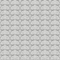 Stylized seamless pattern made of black line arc Royalty Free Stock Photo