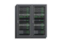 Server Rack Icon â Black Vertical Stack with Green Indicator Lights on White Background Royalty Free Stock Photo