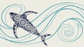 Stylized Shark Geometric Pattern Vector Art, vector design Generative AI Royalty Free Stock Photo